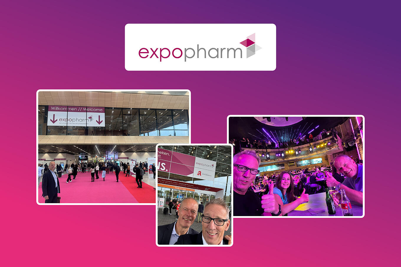 Fotokollage von Bildern der Messe Expopharm