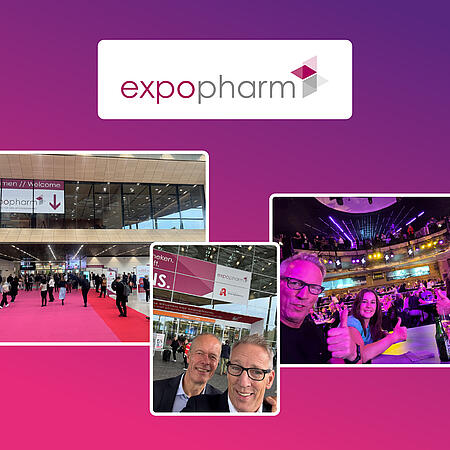 Fotokollage von Bildern der Messe Expopharm