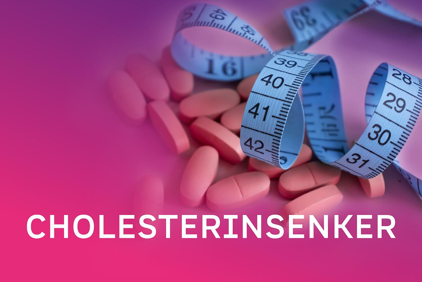 Abbildung von Tabletten und einem Maßband