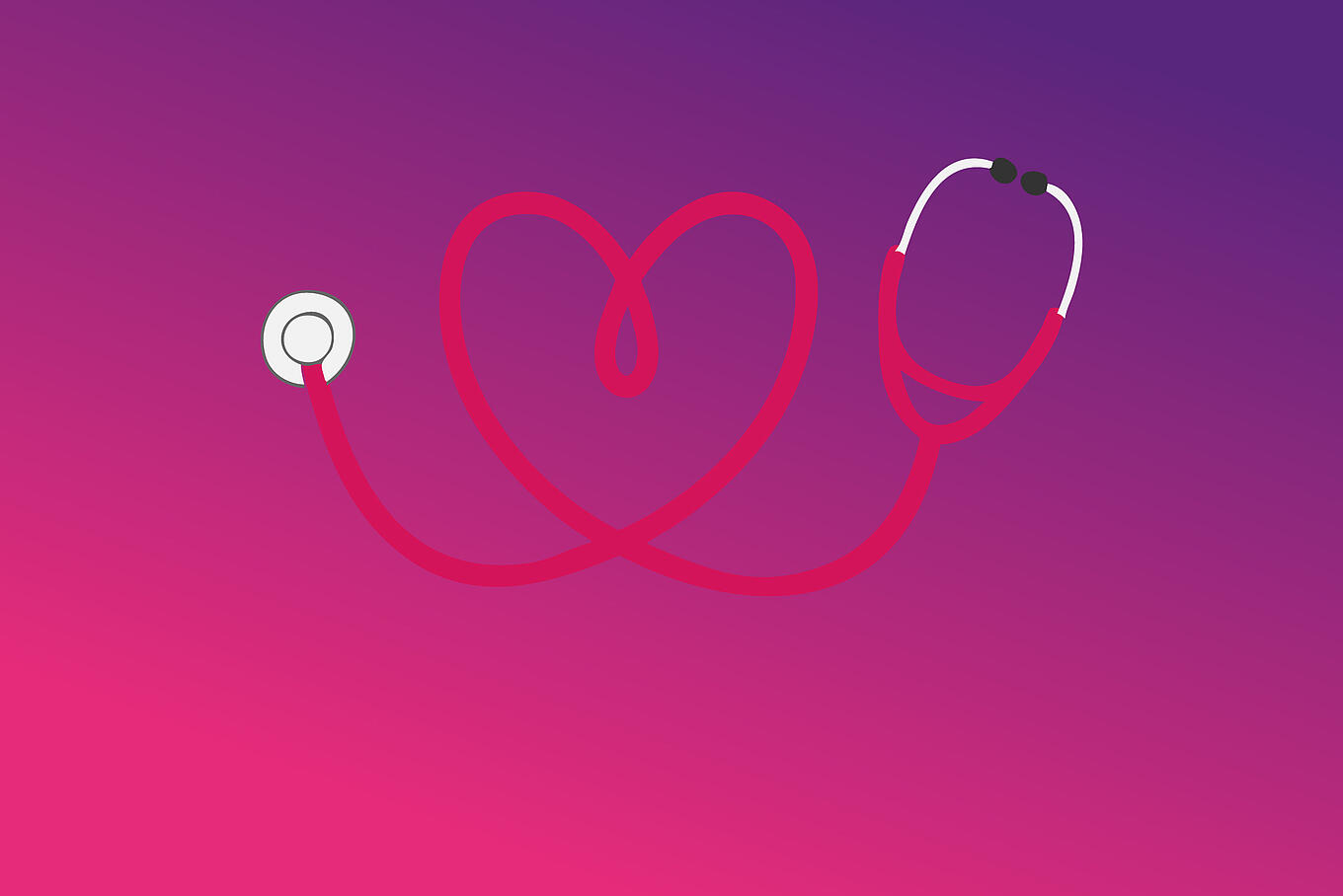 Stethoskop, das ein Herz bildet