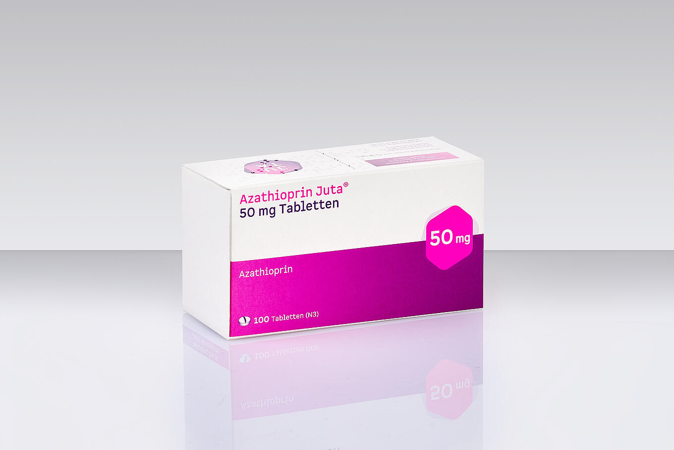 Eine Schachtel Azathioprin Juta® 50 mg Tabletten, 100 Tabletten.