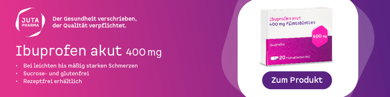 Banner mit Produktabbildung Ibuprofen.